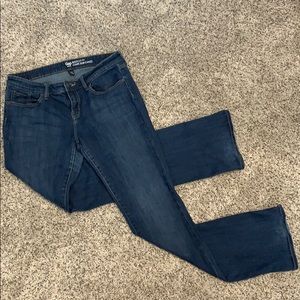 Gap bootcut jeans dark size 8 long stretchy GUC